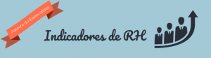 A blue background with the words indicadores de rh on it