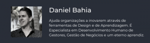 A black and white photo of a man named daniel bahia