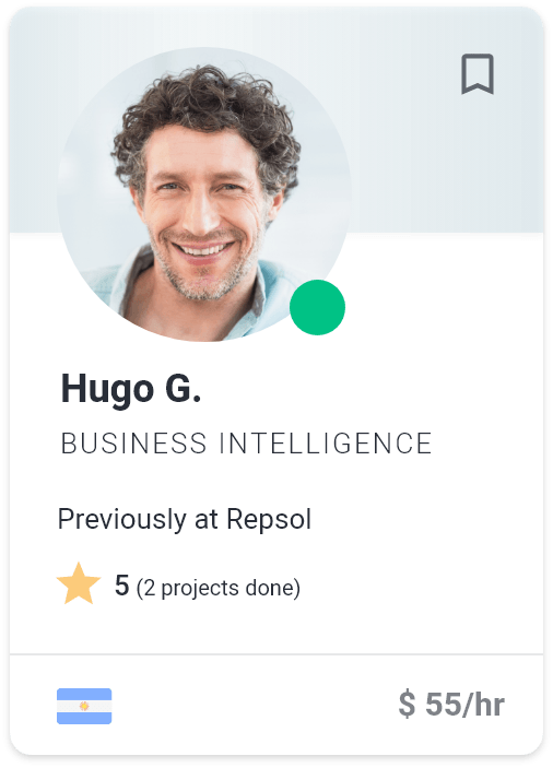 A card with a picture of a man named hugo g.