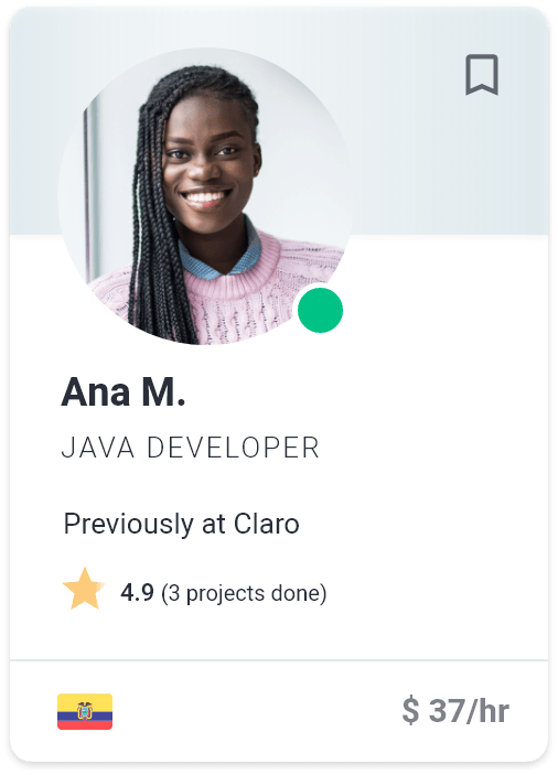 Ana m. is a java developer and previously at claro