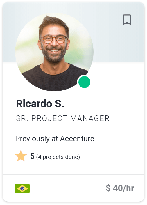 A picture of a man with glasses and the name ricardo s.