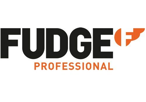 The logo for fudge professional is black and orange.