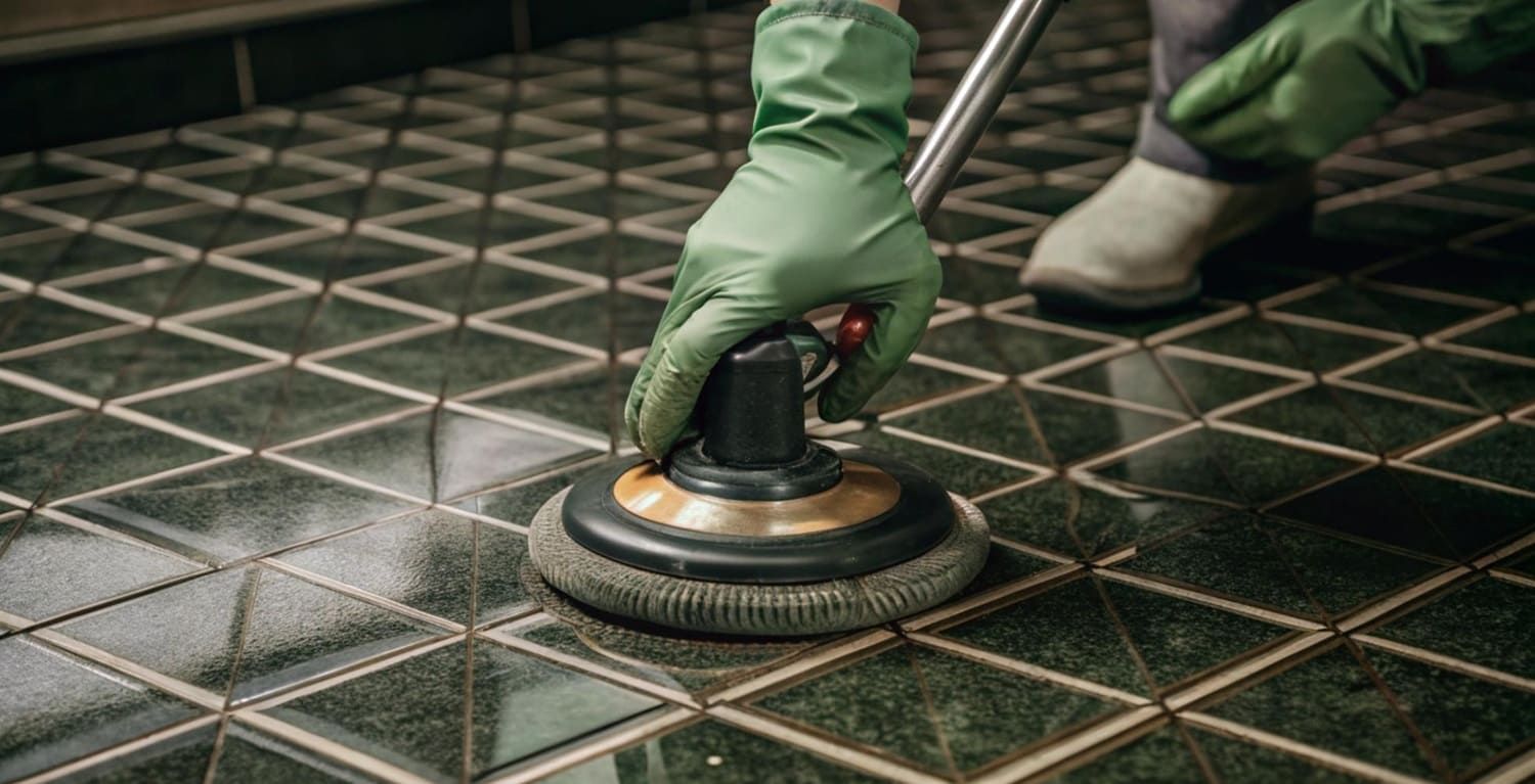 Professional grout cleaning