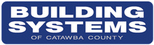 Building Systems of Catawba County logo in blue and white text