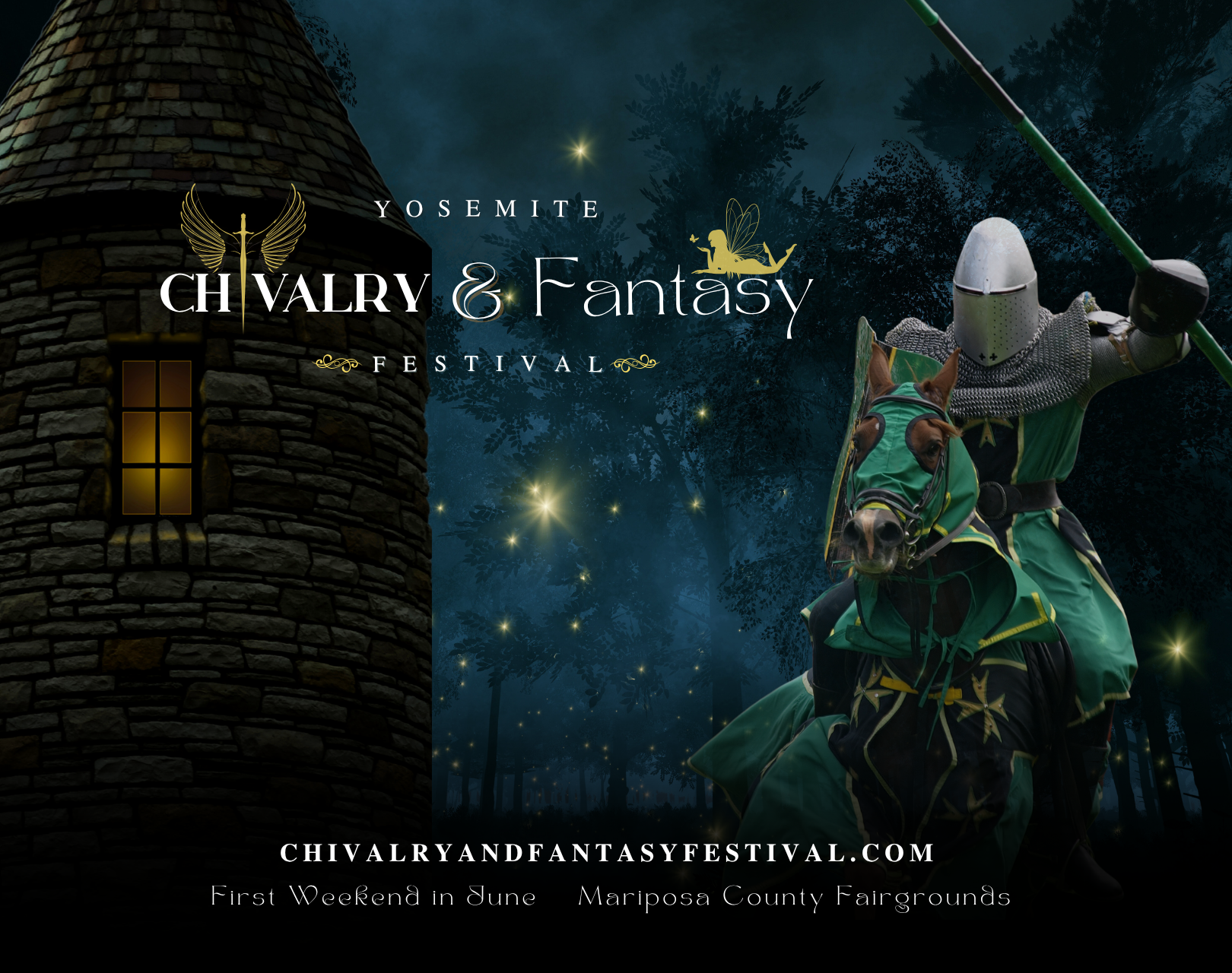 A poster for the chivalry and fantasy festival