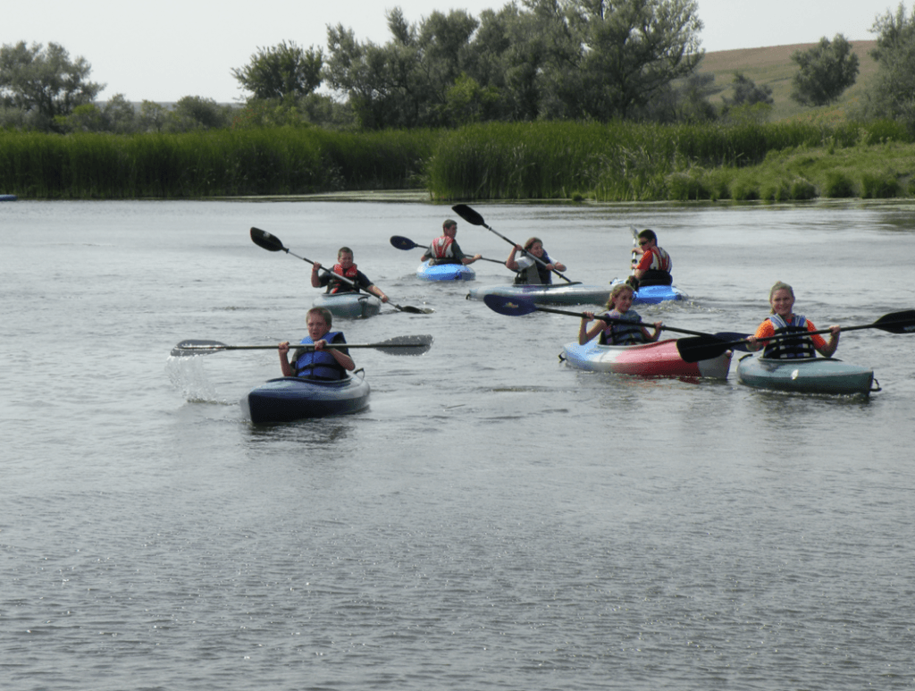 youth group kayaking