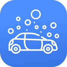 Cute bubbly car icon. Download the BA Car Wash App