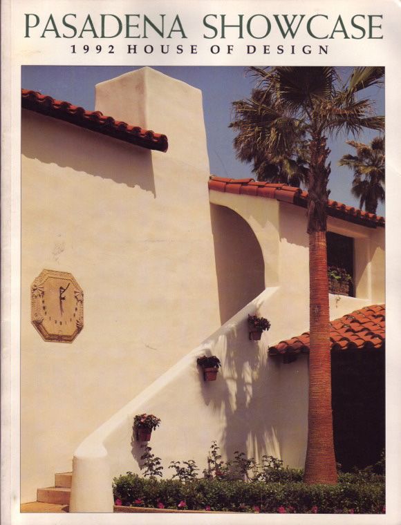 A poster for the pasadena showcase 1992 house of design