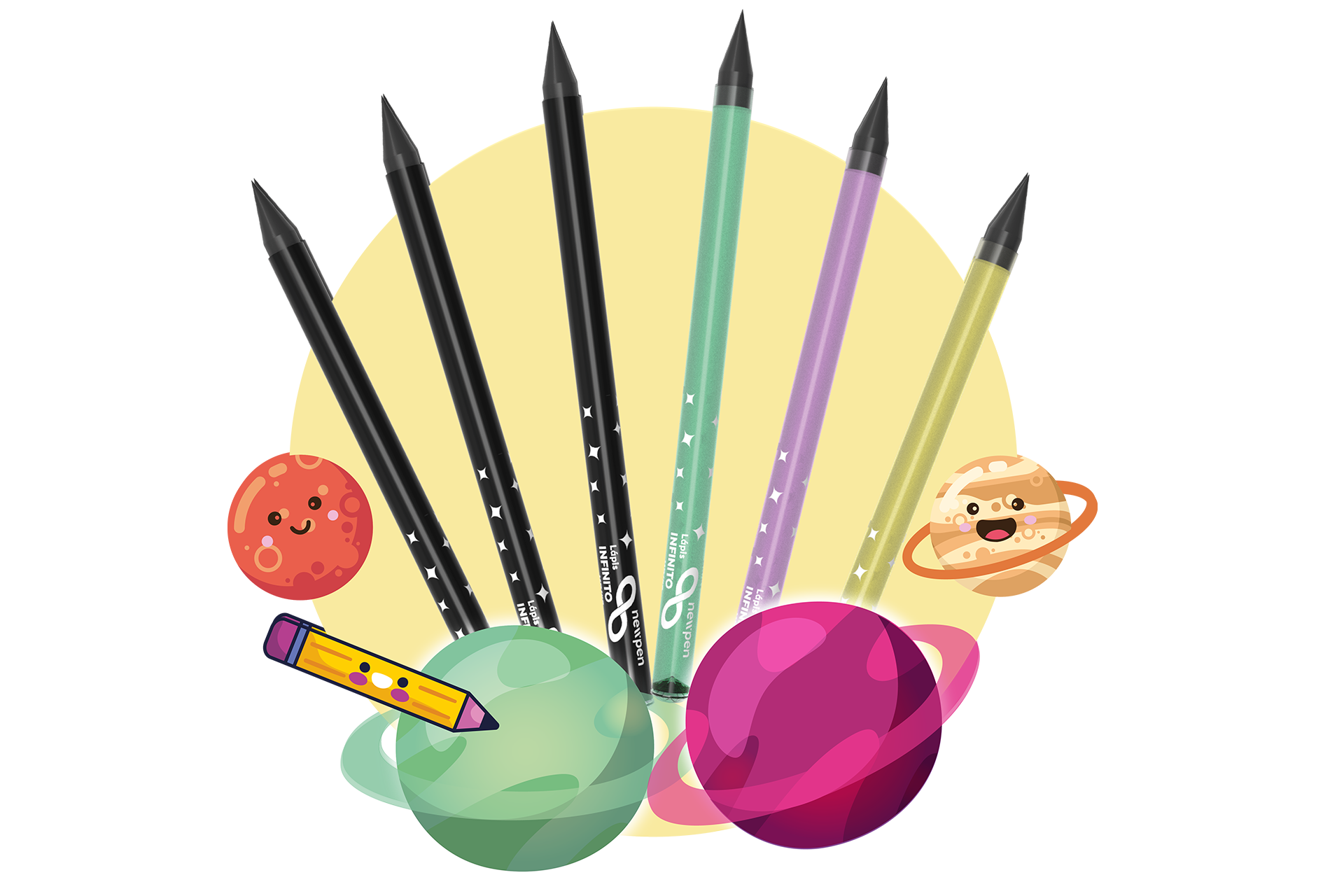 esferográficas e sublinhadores perfumados da newpen