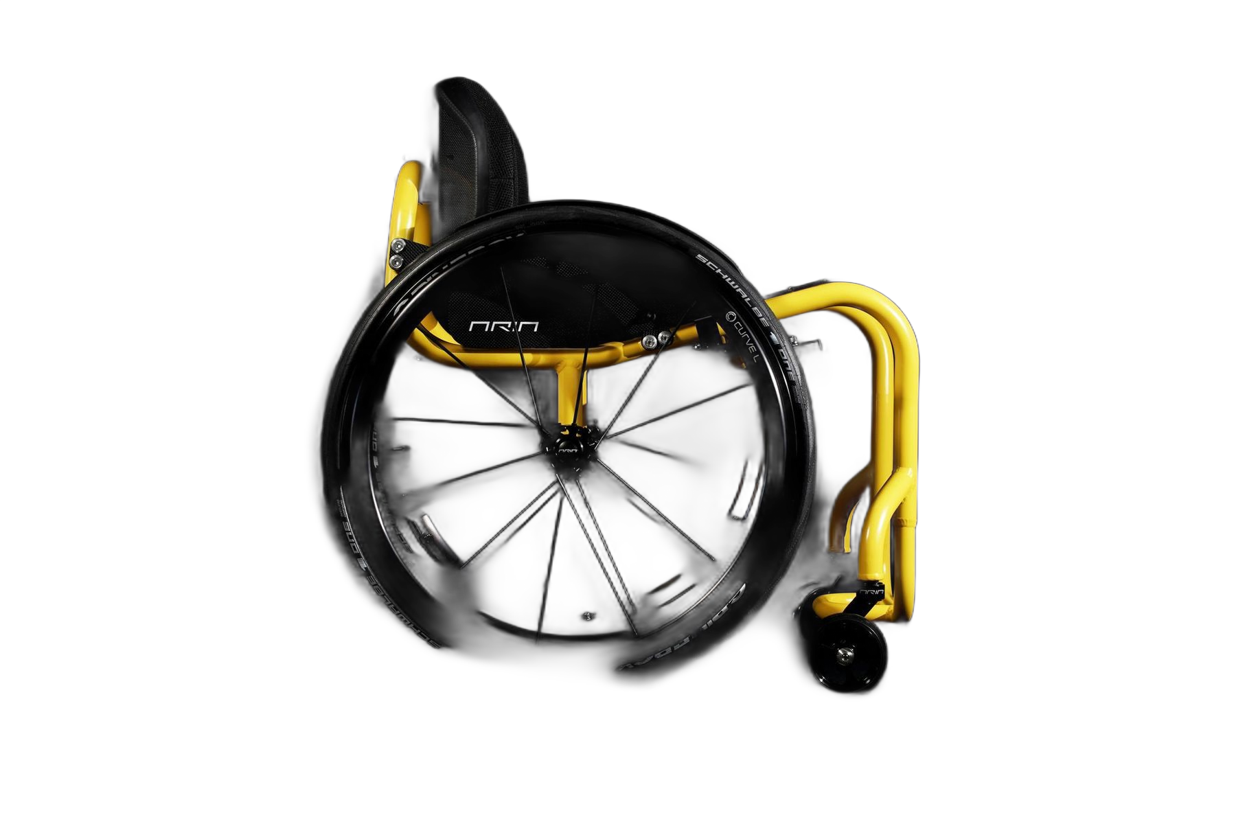 Aria Wheels Yellow Wheelchair