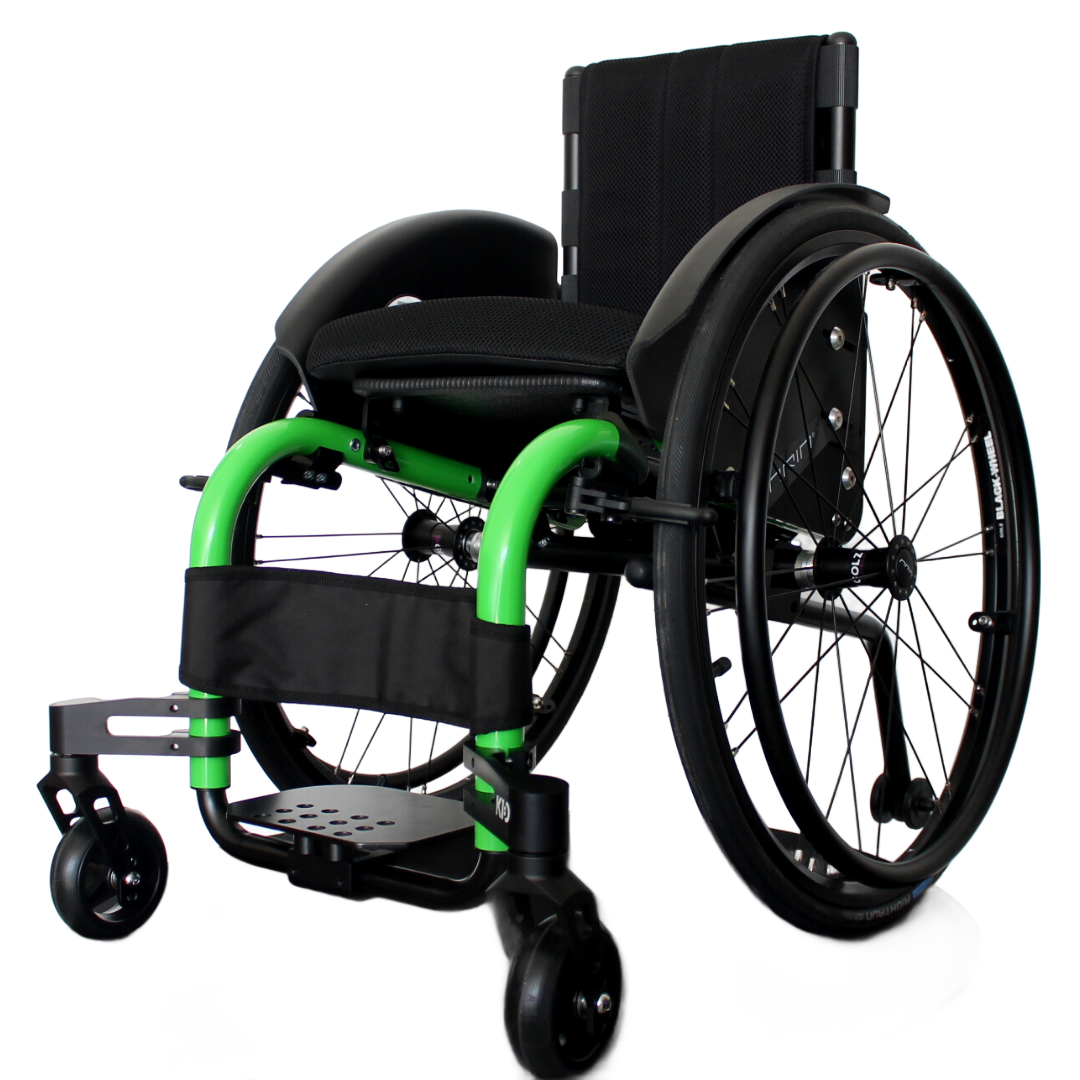 Aria Wheels Green Kids Wheelchair