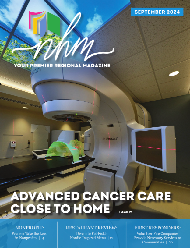 The cover of a magazine titled advanced cancer care close to home