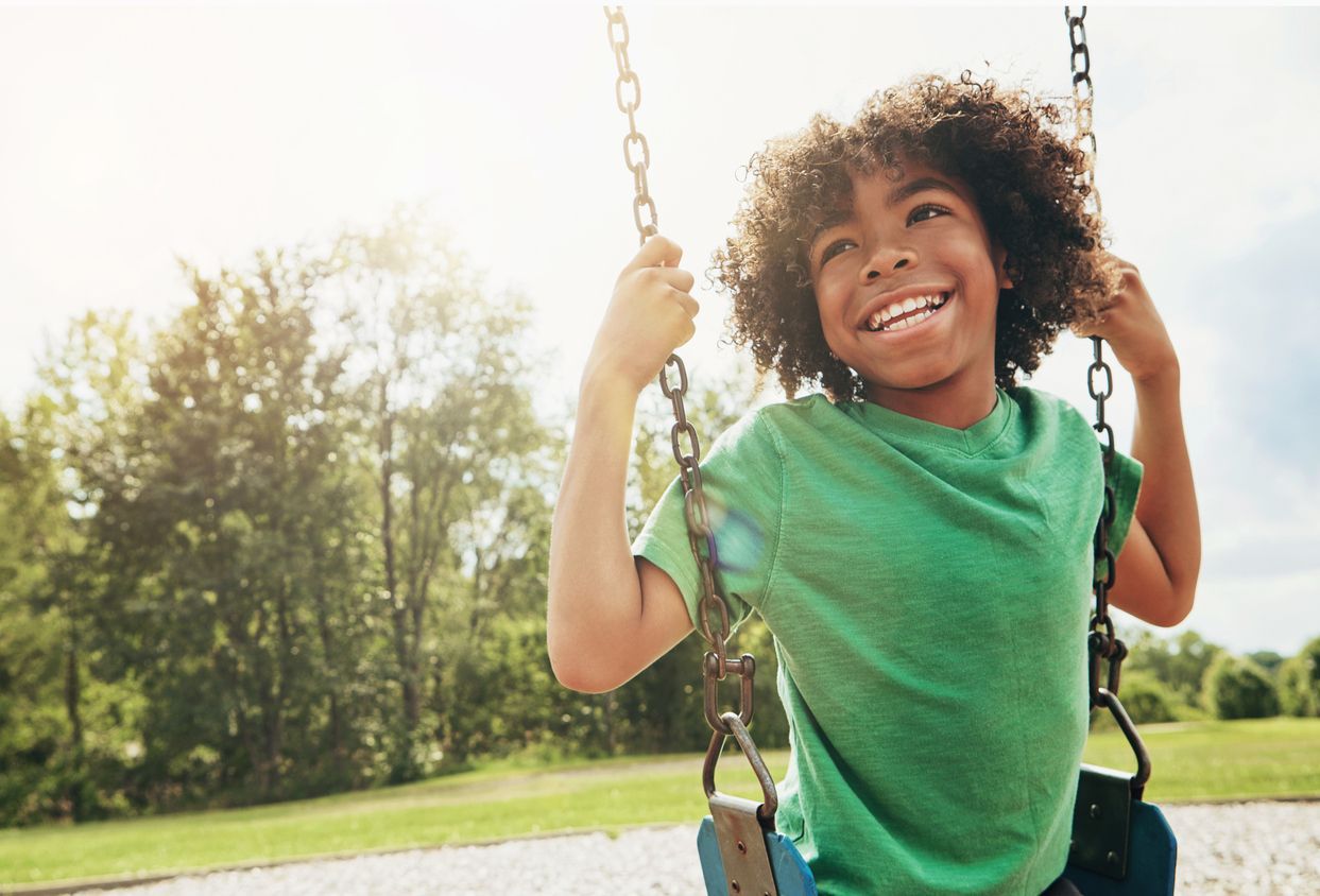 Child on swing