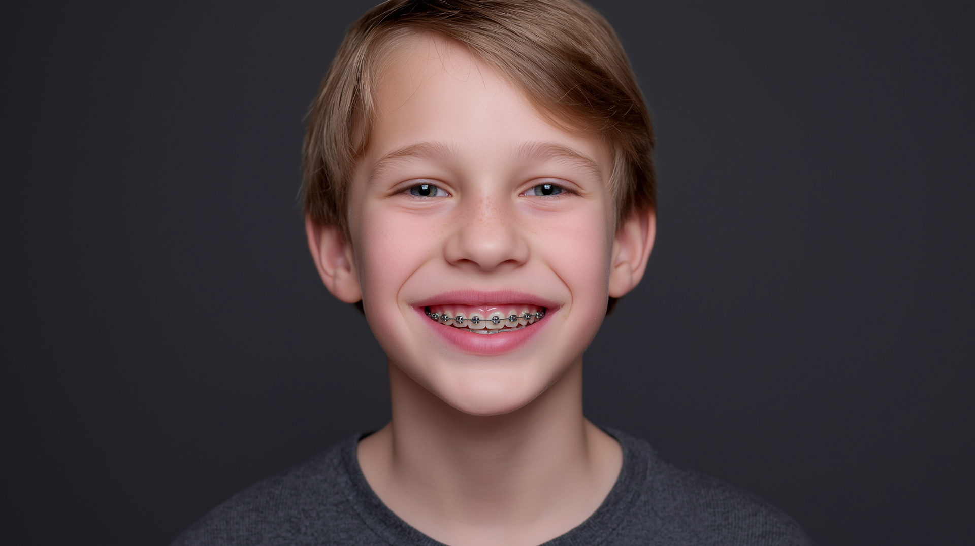 kid with braces
