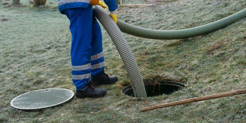 Worker Pumping the Septic Tank — Greenville, SC — American Waste Septic