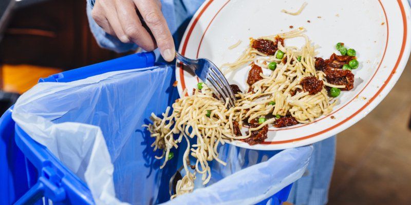 Leftover Food Putting on A Garbage Bin — Greenville, SC — American Waste Septic