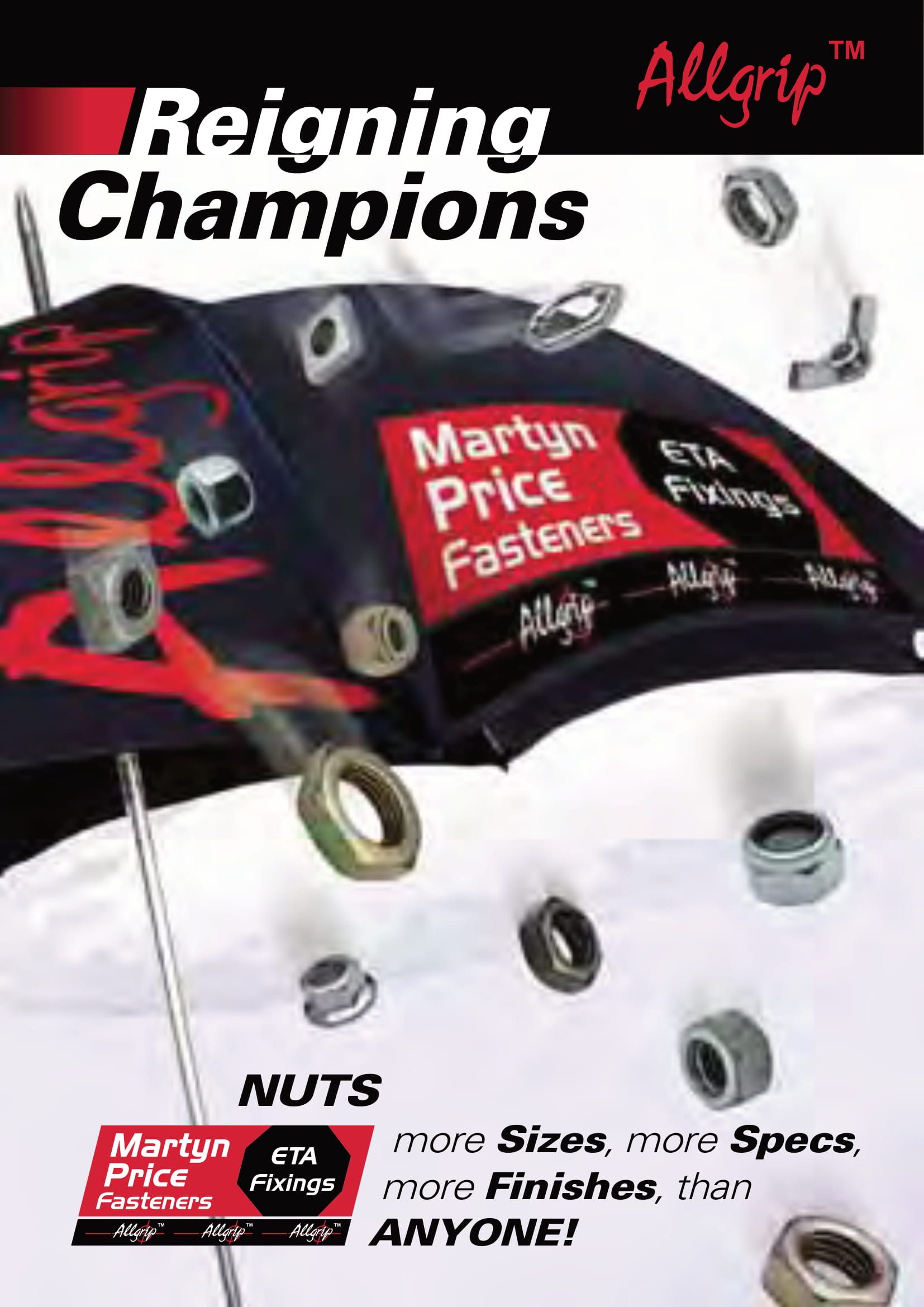A black umbrella with nuts falling out of it.