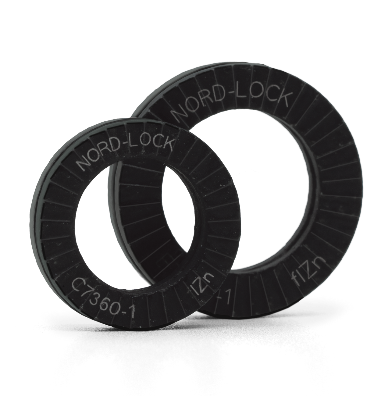 Two black rings with nord-lock written on them