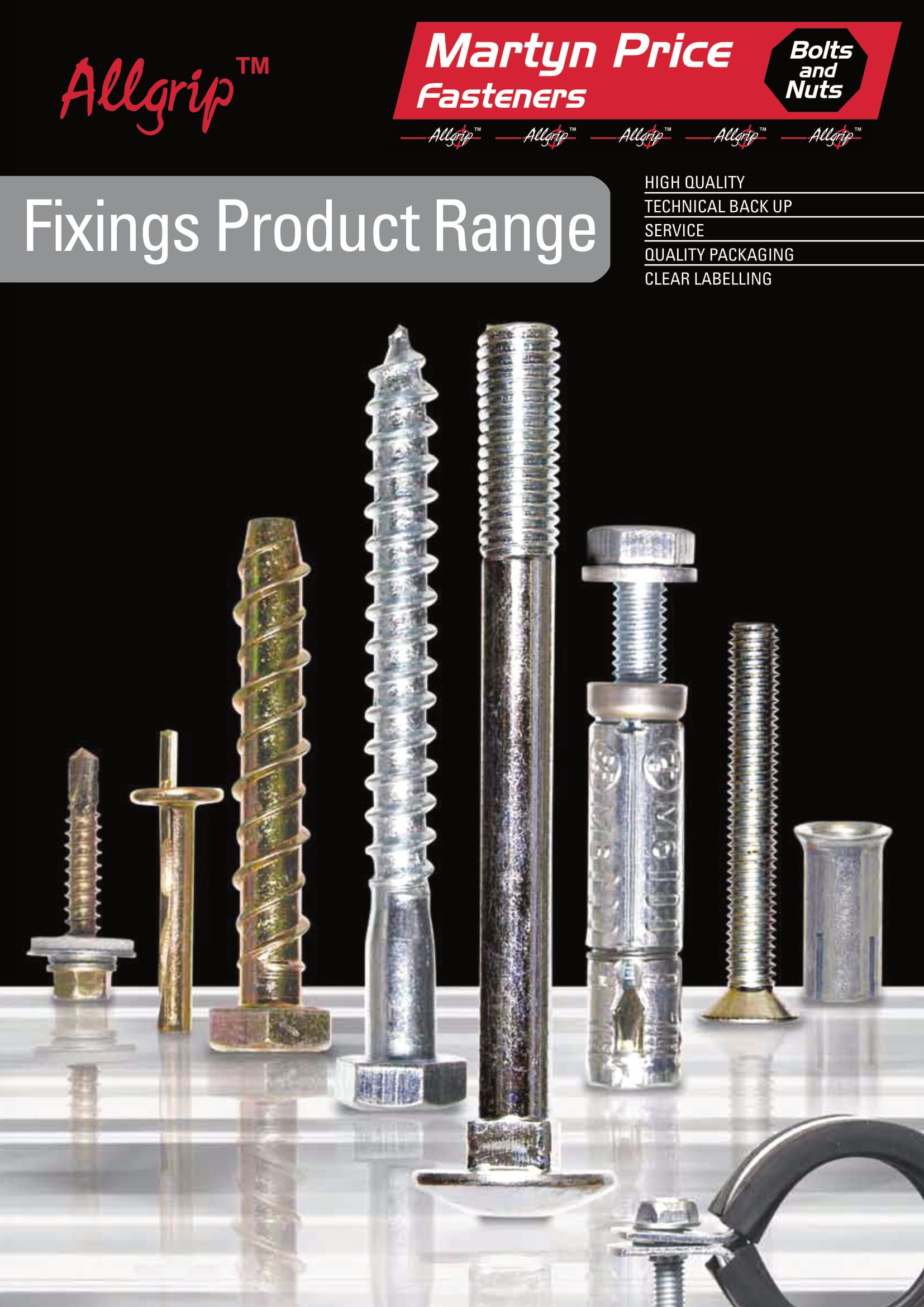 A poster for fixings product range by martyn price