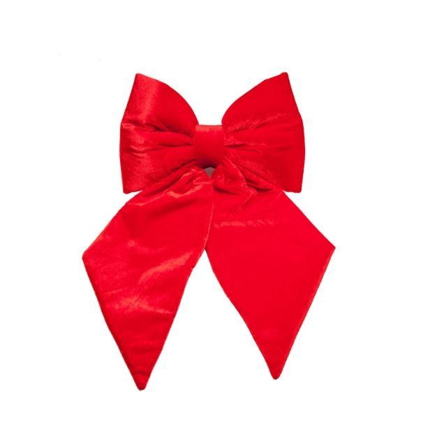 Fiocco rosso velluto per addobbi natalizi