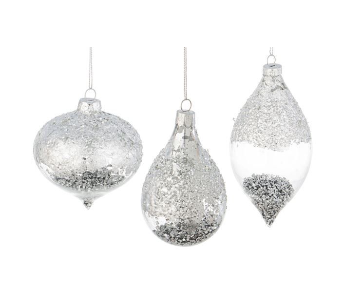 Sfere di vetro addobbo per albero di Natale