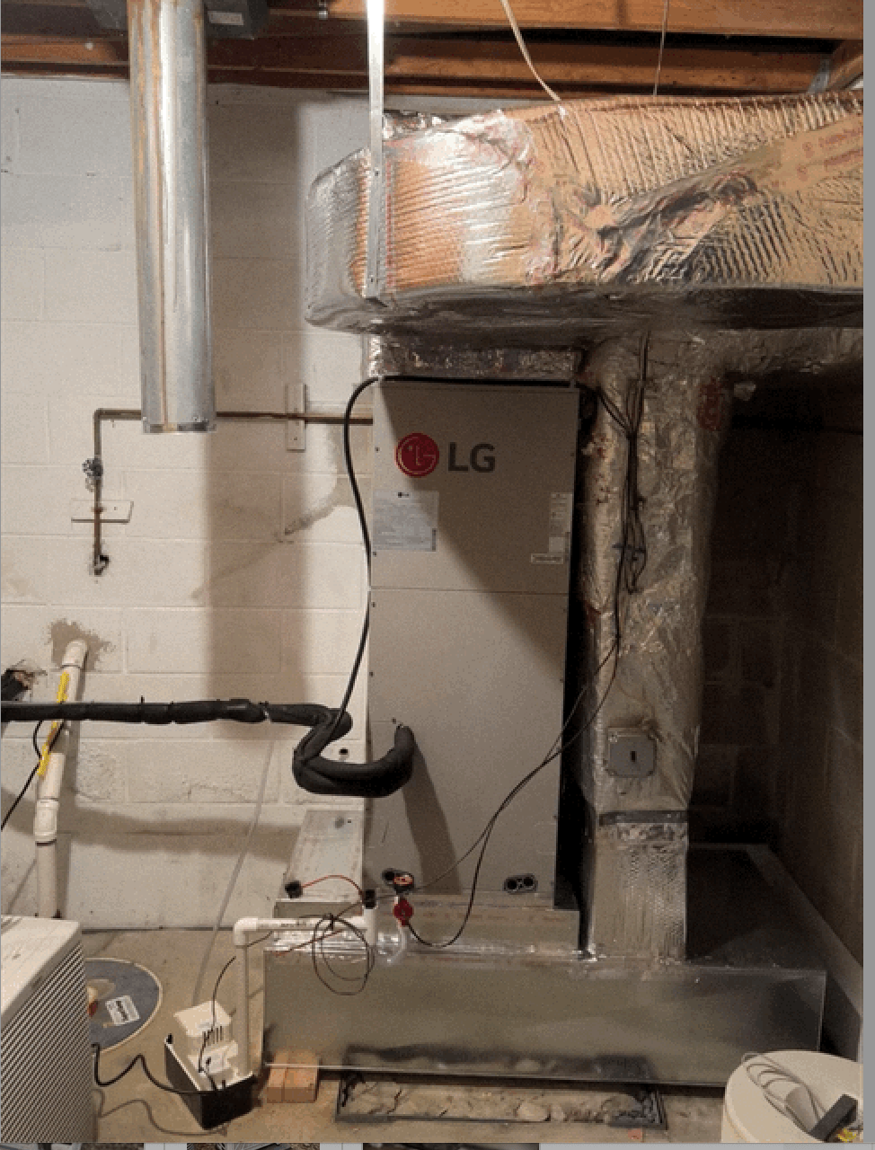 LG high efficiency, multi-zone air handler installation