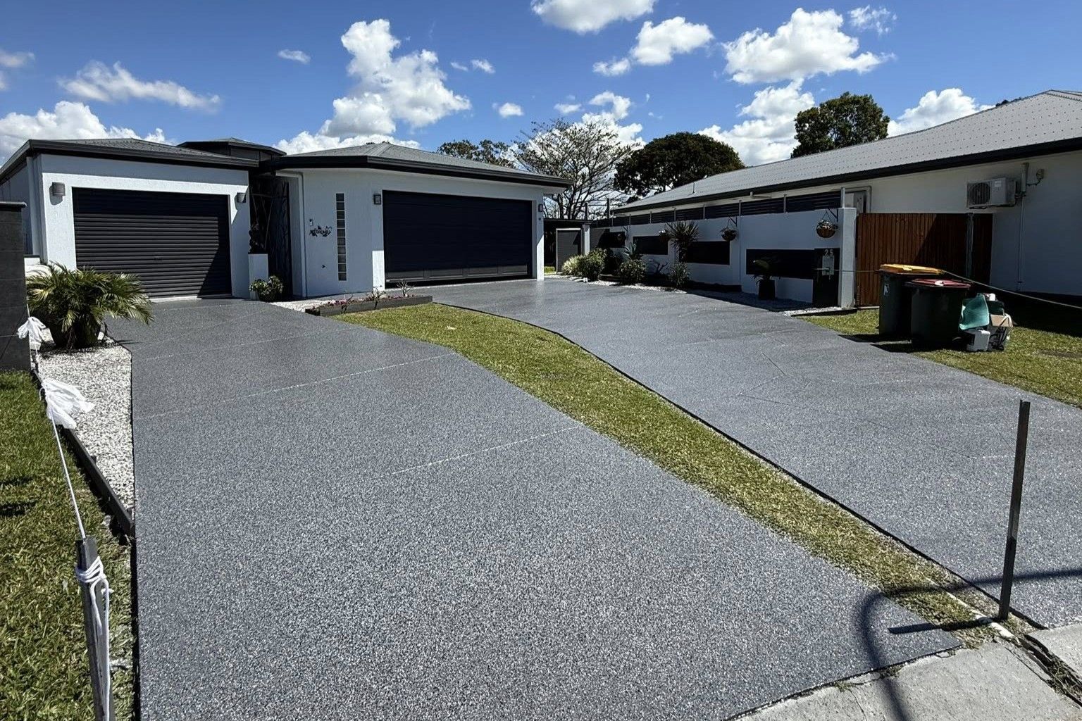 A Driveway With Polished Concrete