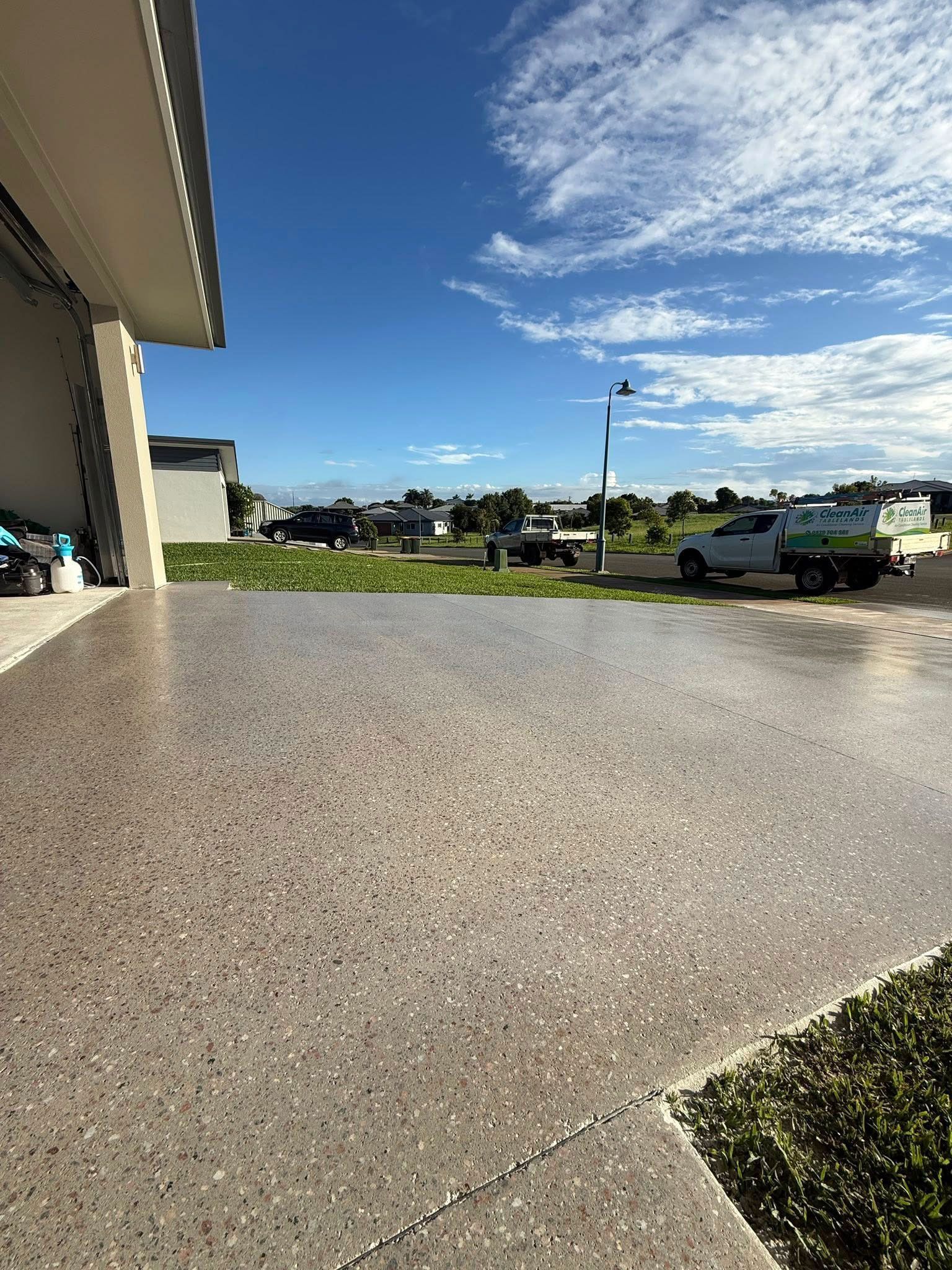 Completed Polished Concrete Driveway