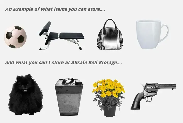 items can store on storage units