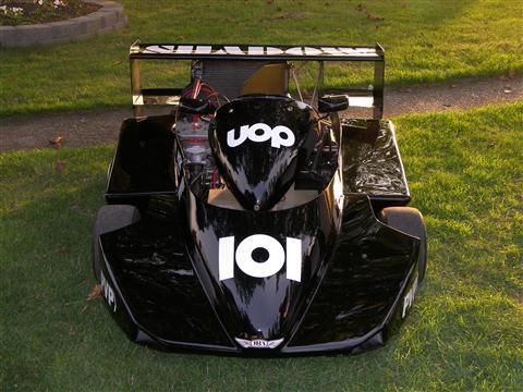 A black race car with the word 101 on it