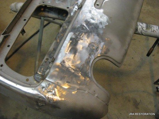 A piece of metal with a hole in it is sitting on a table