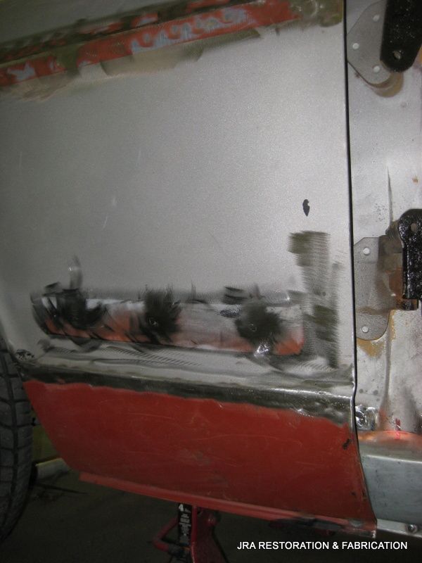 A boat is being restored by jra restoration & fabrication