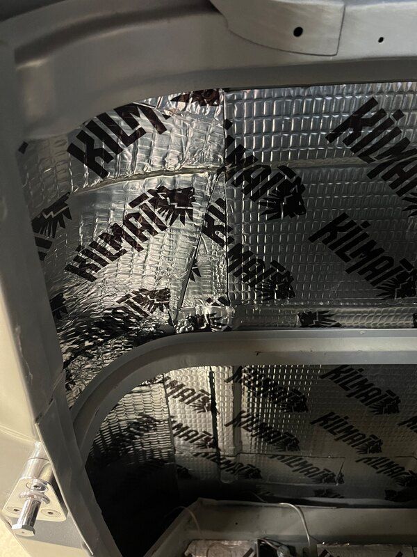 A close up of a piece of insulation on a wall.