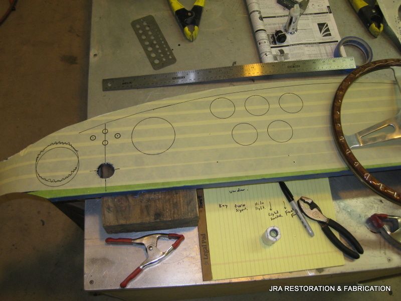 A piece of wood with circles drawn on it