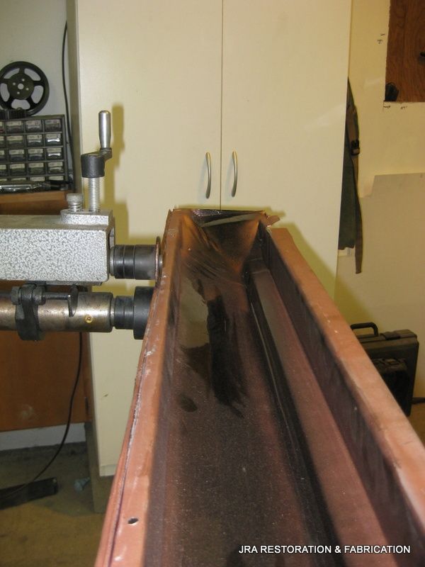 A picture of a machine that says jra restoration & fabrication