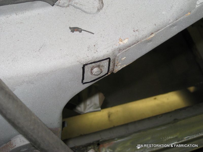 A close up of a piece of metal with a hole in it