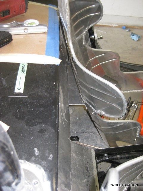 A circular saw is being used to cut a piece of metal