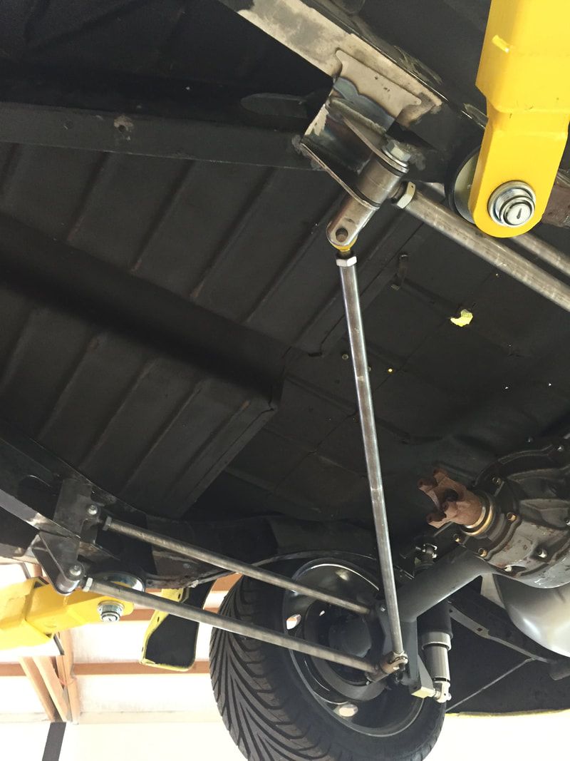 A close up of the underside of a car