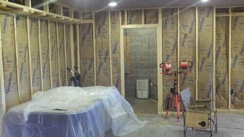 Home Remodeling — Basement with Red Light in State College, PA