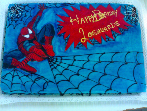 torta con l'uomo ragno