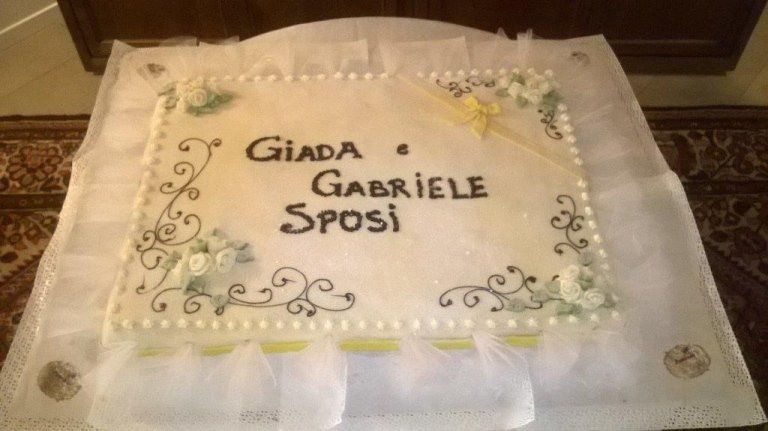 torta con nome sposi