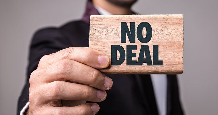 No Deal On Wooden Background — Radich Lawyer In Mermaid Waters, QLD