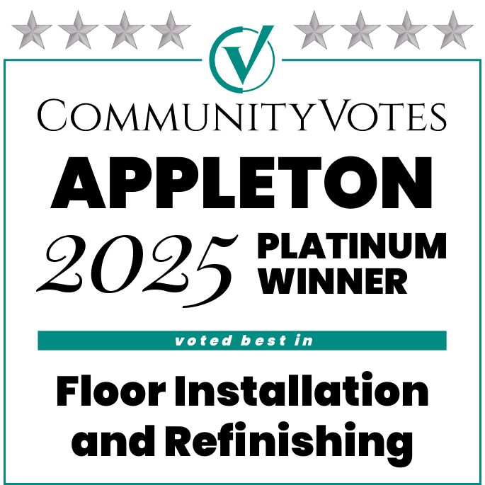 Community votes appleton 2025 platinum winner voted best in floor installation and refinishing