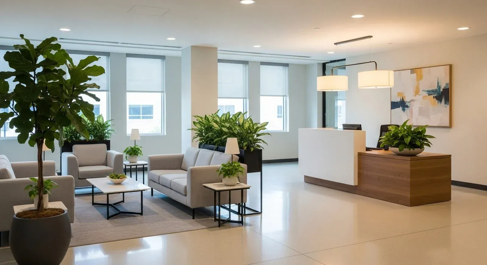 Person waters hanging pothos plant with white watering can.
