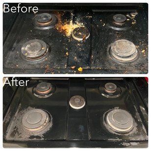 Before & After Gas Stove Cleaning — Pittsburgh, PA — The Nature Maid