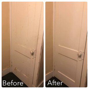 Before & After Old Door Cleaning — Pittsburgh, PA — The Nature Maid