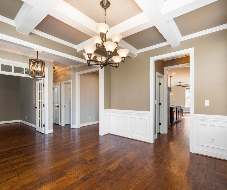 bright room with new hardwood floor installed in richmond va
