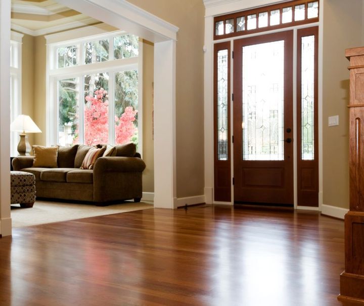 big open room with newly refinished hardwood floor in richmond va