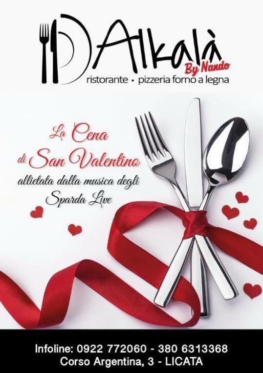 menù cena di San Valentino