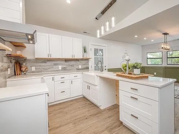 New kitchen featuring an open floorplan